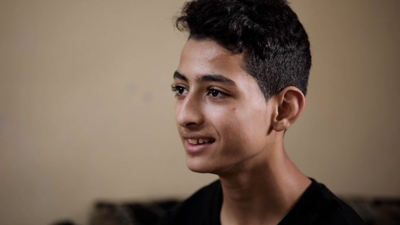 Mulham a Syrian boy is back to study thanks to Can't Wait to Learn