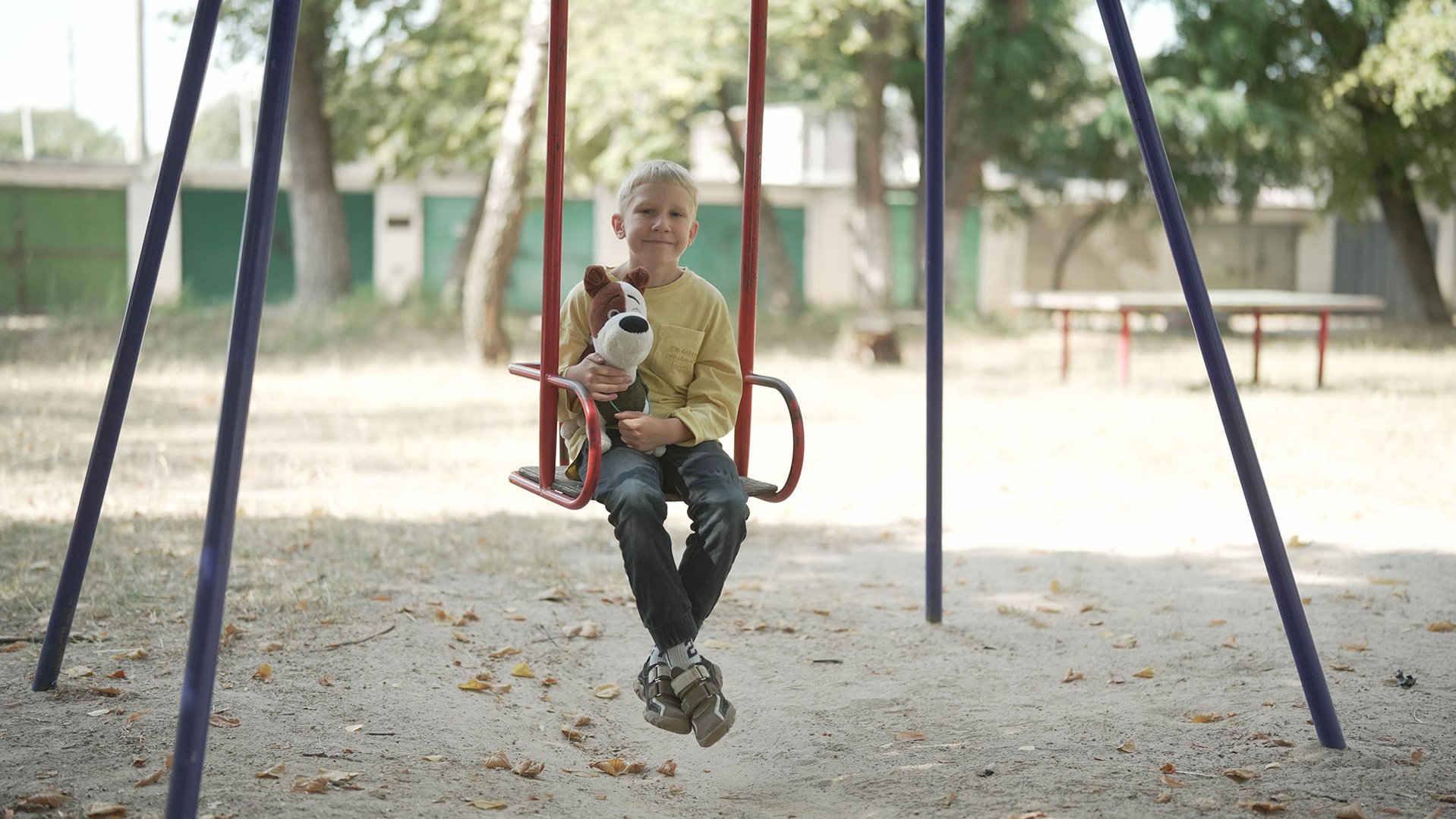 Bij War Child's programma Voices of Children kan Dmitry op een veilige plek spelen
