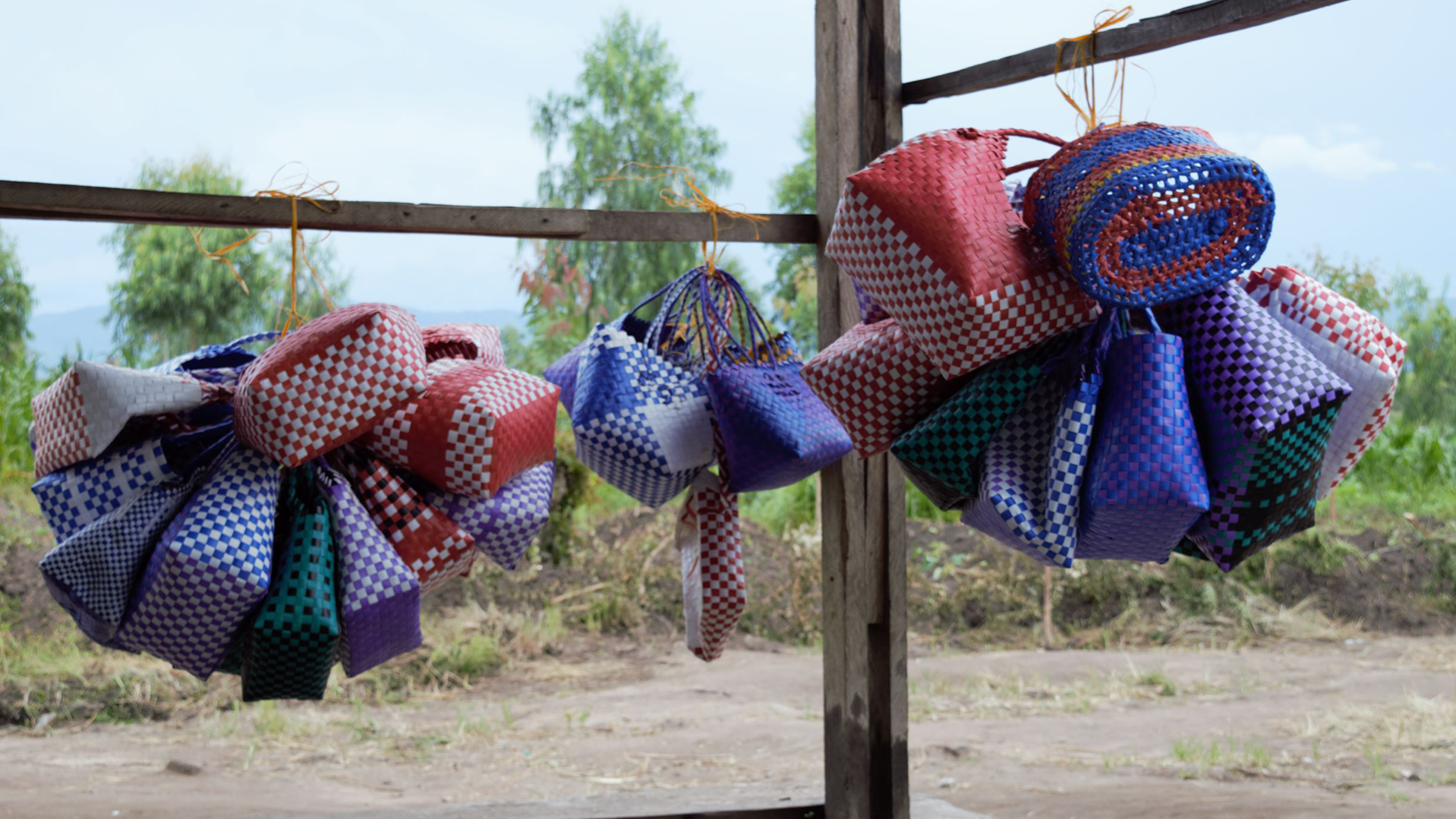Edisa is participating in War Child's vocational programmes in DR Congo - making bags