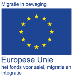 Logo AMIF - Europese Unie fonds voor asiel, migratie en integratie - partner War Child